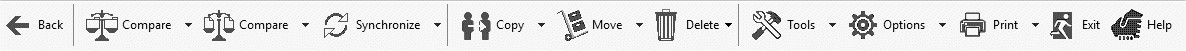 Compare Folders toolbar