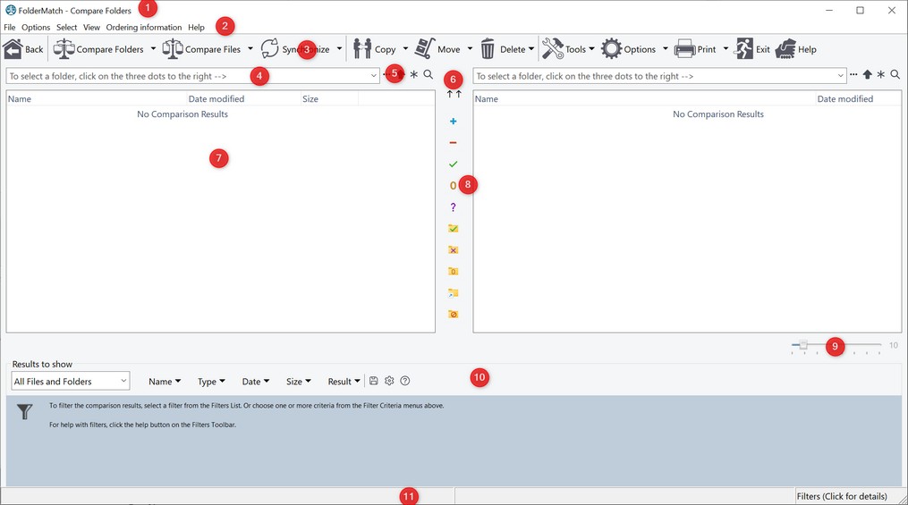 The Compare Folders window