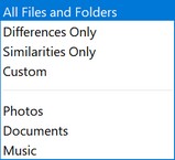 Filters List dropdown