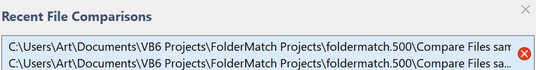 removerecentfilecomparison